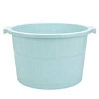 Foot spa Portable Padded Bathtub Foot Bathtub Shower Foot Bathtub Plastic Tub to Relax W34.5cm*H23.5cm (Color : Blue)
