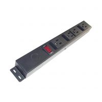 e-dustry EPS-H104NV3 4 Outlet Metal Power Strip44; 1 ft.