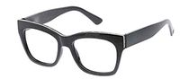 Peepers by PeeperSpecs Women's Shine On Square Reading Glasses, Black, 2.5 x 2.5