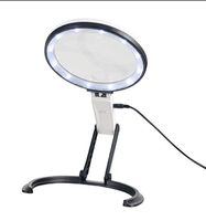 ZH Magnifier USB Desktop LED Light Magnifier Convertible Folding Design HD Elderly Reading Jewelry Identification Repair Optical Glass Lens