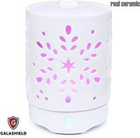 Galashield Aromatherapy Essential Oil Diffuser 120ml Humidifier with 9 Colors LED Lights and Mist Mode Auto Shut-off, Real Ceramic Stone