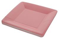 Amcrate Kiwi Green Disposable Party Paper Shimmer Square 7" - Ideal for Weddings, Party’s, Birthdays, Dinners, Lunch’s. (Pack of 20)