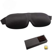 Sleep Mask with Adjustable Strap, 3D Light Blocking Eye Mask for Women & Men, Sleep Mask for Full Night’s Sleep, Travel, Shift Work and Meditation & 1 Pair Earplugs + Carry Bag (Black)