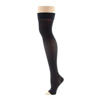 Venosan VenoSheer Open Toe Thigh Highs w/Silicone Dot Band 30 40 mmHg Black