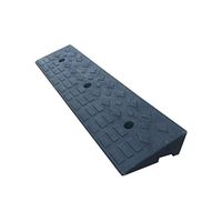 Non-Slip Rubber Curb Ramp，Portable Threshold Ramp Mat, Pressure Resistance Pier Transport Steps Triangle Uphill Mat (Size: 100 25 10cm)