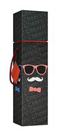EndlessArtUS Lafite Wine Gift Box, EZ Wine Caddy. Easy to Assemble and No Glue Required. (Mustache)