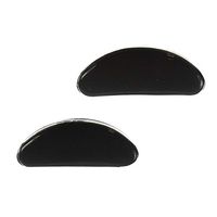 GMS Optical Premium Silicone Adhesive Half Moon Nose Pads (3 Pair) (Black)