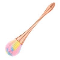 Elevin(TM) Makeup Large Soft Beauty Powder Big Blush Flame Brush Foundation Cosmetic Tool (Gold B)