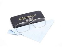 JENRICH Clip On Reading Glasses, Clip On Flip Up Hassle Free Lenses, High Magnification Power Readers Reading Glasses Anti Eyestrain Scratch Smudgy for Men and Women Includes Glasses Case