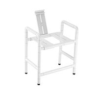 BINZHI Toilet Chair, Bathroom Chair, Bathroom Toilet Safety Frame Armrest Safety Railings Senior Aid Yellow, White Bedside Toilet (Color : White)