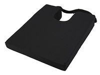 ObboMed® SU-2330 Orthopedic Multiuse Wedge Cushion Pillow with Coccyx Cut-Out, Pressure Relief for Hemorrhoids, Tailbone, Sciatica, Hip, Cotton Cover, Black