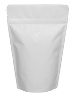 BAP 12 oz Matte White Stand Up Pouch with Valve for Coffee (100 pcs)