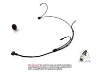 Ultra Lightweight Black Unidirectional Headset Microphone for Audio-Technica Wireless Transmitters_Adjustable Left/Right Boom