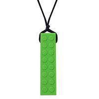 Chew Blockz Chewable Necklace for Kids - Sensory Chew Jewelry for Kids by Munchables (Green)
