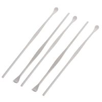uxcell® 5 Pcs Silver Tone Metal Earpicks Curette Ear Wax Remove Tool