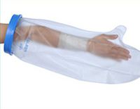 Kids Full Arm Cast Cover for Shower & Bath, Clear Reusable Bandage and Waterproof Cast Protector Bath Watertight Protection to Hands, Wrists, Fingers for Wounds & Burns (Medium Arm)