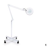 Binglinghua 5 X Magnifying Lamp Glass Round Head LED Beauty Magnifier Desk Clamp/Floor Stand