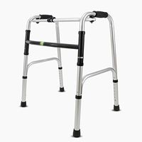 Adjustable Height Walker, Medical Walker Aluminum Fixed Folding Walker, Suitable for People with Inconvenient Legs and Feet,A