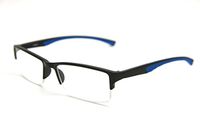 ColorViper 6904 Semi-Rimless Flexie Reading Glasses NEW COLOR (BLUE, 3.25)