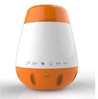 Mini White Noise Machine by Reebello - 6 Different Sounds, Voice-Activated Sensor, 30 min Timer auto-Off, Volume Control, Rechargeable Battery - Portable with Clip - Help to Soothe Your Crying Baby