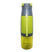 Water Bottle with Pill case, 750ml (Green)