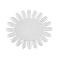 Tinksky 20pcs Sunflower Shaped Clear Acrylic False Nail Art Display Board Practical Wheels