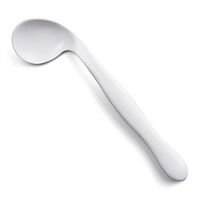 SENIOR ICARE Adaptive Utensils - Right Handed Angled Spoon - Curved Eating Cutlery for Elderly - Self-Feeding, Easy Eating - Japan Design