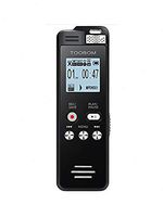 16GB Voice Recorder TOOBOM 1536kbps Digital Voice Activated Recorder with Playback - 2020 Upgraded Sound Audio Recorder Line in for Lectures,Meetings,Interviews,Password,Supports128GB TF Card