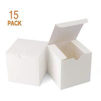 Giftol Gift Box 15 Pack 4 x 4 x 4 inches Fold Box Easy Assemble Paper Gift Box Bridesmaids Proposal Box for Bridal Birthday Party Christmas(White)