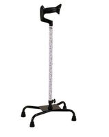 Quad Cane Color: Blue Flowers, Size: Large