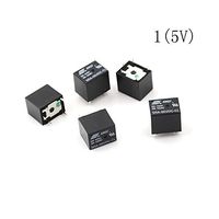 BIN BON - 5Pcs 5V 24V 20A DC Power Relay SRA-05VDC-CL SRA-24VDC-CL 5Pin PCB Type In Stock Black Automobile Relay