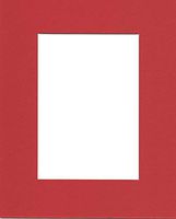 Pack of (2) 20x24 Acid Free White Core Picture Mats Cut for 16x20 Pictures in Real Red