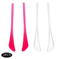 FOOUSA Replacement Temple Tips Arm(Ear Socks) for Ray-Ban Aviator RB3025 3026 Sunglasses Repair Kits (Clear,Red)