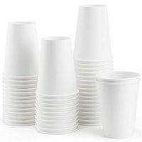 Eupako 12 oz Disposable White Paper Cups 120 Pack, Coffee Cups, Drink Hot Cups