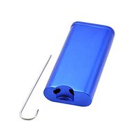 DmHirmg All in One Portable Stash Holder with Magnetic Lid,Aluminum Lighter Container for Smell Proof,Designed Specifically for Travel (Blue 1pc)