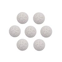 INFUSEU 7 Pack Natural Lava Stone Rock Round Energy Ball for Aromatherapy Essential Oil Essential Oil Pendant Necklace Locket Bracelet Earrings Jewelry Making Findings Accessories