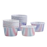 UPKOCH 100PCS Rainbow Paper Cake Cups Curled Disposable Muffin Cup Liners