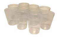 CSBD Stadium 16 oz. Plastic Cups, 10 Pack, Blank Reusable Drink Tumblers for Parties, Events, Marketing, Weddings, DIY Projects or BBQ Picnics, No BPA (Clear)