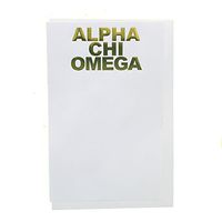 Alpha Chi Omega Set of Two Notepad Gold Foil Gift Recruitment | Made in USA
