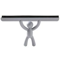 YUJJ Shower Window Scraper Glass Shower Squeegee Single-Sided Wipe for Bathroom Kitchen Window Glass Cleaning with Cleaning Brush Wiper,Gray