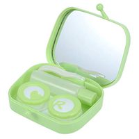 HEALLILY Contact Lens Cases 1 Set Contact Lenses Storage Case Reusable Lightweight Contact Lens Box with Tweezer Mirror for Girls Ladies Women (Random Color)