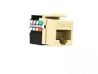 Leviton 40838-BI Quickport Category 5 Jack Snap-In Module, Ivory