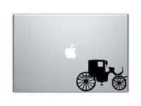 Vintage Carriage #2- Horse Drawn Coach Classic Transport - 5" Black Vinyl Decal Sticker Car Macbook Laptop