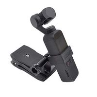Expansion 1/4 inch Screw Adapter Bracket + Clip for DJI Osmo Pocket Handheld Gimbal Stabilizer (Black)