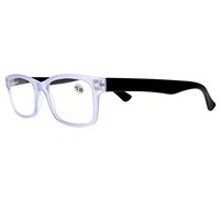 Reading Glasses with Colorful Square Frame Nerd Geek For Stylish Women Readers (Blue, 4.0)