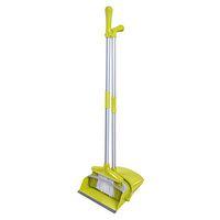 Broom and Dustpan With Long Handle Telescopic Up Household Soft Brush Broom And Dustpan Non-Slip Handle Multi-Function Windproof Broom Set Office Garage Schools Garden Cleaning Tools