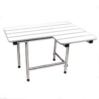 CSI Bathware SEA-SD2821-LH-PH ADA Bathroom Shower Bath Seat, Folding, Wall-Mounted, Left Hand, White Phenolic Seat, 28-Inch by 21-Inch