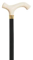 Churchill Walking Cane, Fritz Handle with Ivory Patina Finish.
