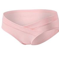 Meolin Bump Seamless Maternity Underwear Triangle Underwear Pregnancy Panties,Pink,L