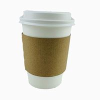 Worlds 12OZ Disposable White Paper Cups Coffee Cups With White Lids and Sleeves for Hot Drinks, Coffee, Water, Latte, Cappuccino,Juice and Tea 50 Set